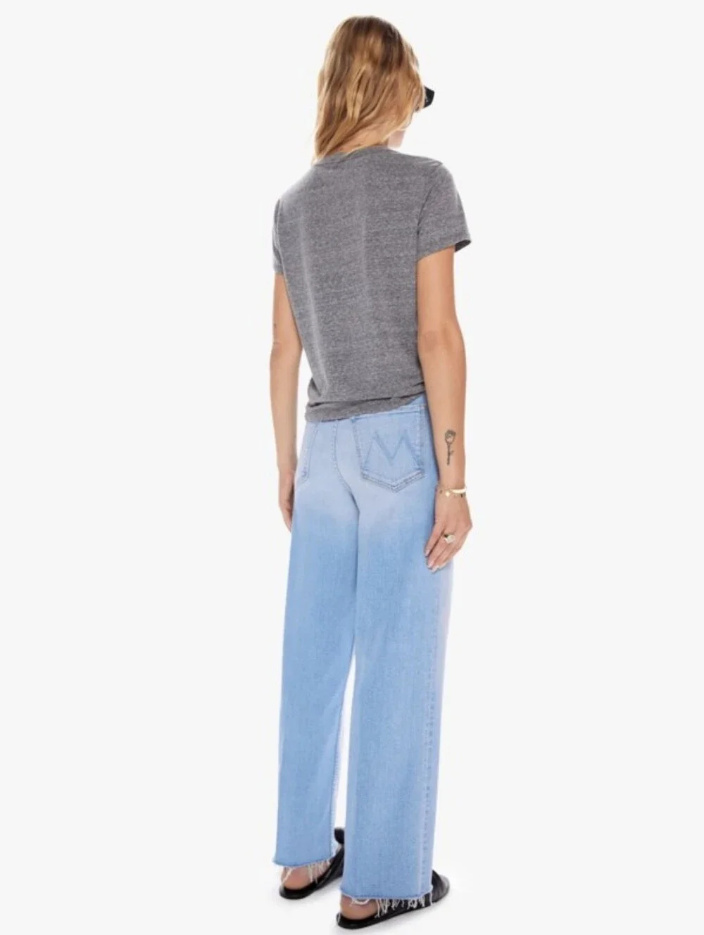 Mother High Waist Spinner Ankle Fray in Blink Of An Eye